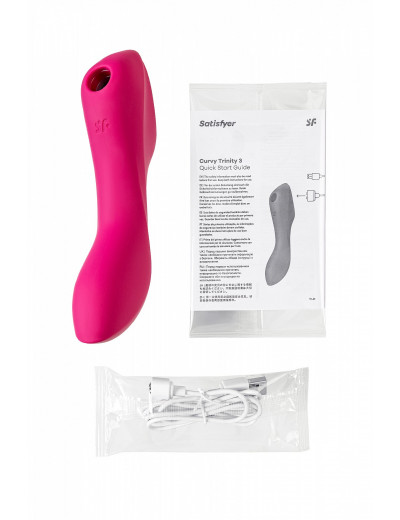 Вакуум-волновой бесконтактный стимулятор клитора Satisfyer Curvy Trinity 3 силикон красный J2018-249-1