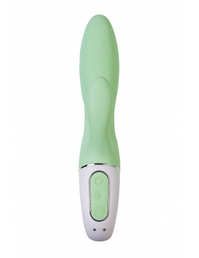 Нереалистичный вибратор Satisfyer Air Pump Bunny зеленый 15 см J2018-257