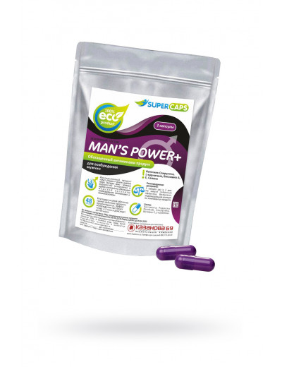 Капсулы Mans Power plus возбуждающее средство 2 шт 52