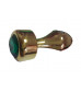 Анальная втулка с кристаллом Gold Butt Plug Green 7,8 см Д710085