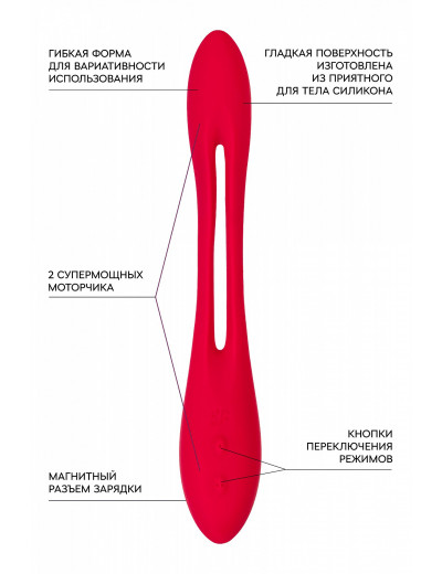 Многофункциональный стимулятор для пар Satisfyer Elastic Joy красный 19,5 см 4007595