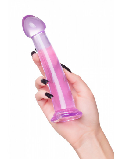 Нереалистичный фаллоимитатор Jelly Dildo фиолетовый 18 см 882026-4