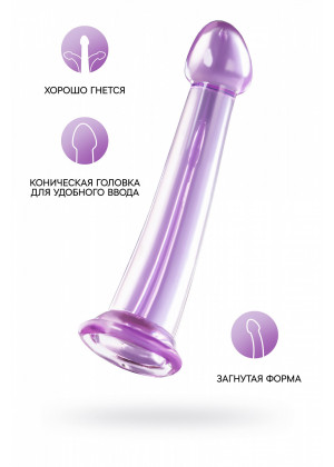 Нереалистичный фаллоимитатор Jelly Dildo фиолетовый 18 см 882026-4