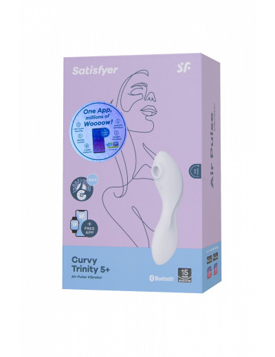 Вакуумно-волновой стимулятор Satisfyer Curvy Trinity 5+ белый J2018-247-1