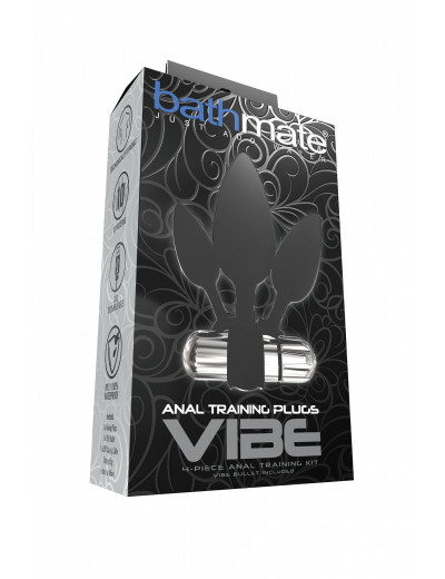 Набор анальных плагов Bathmate Anal Training Plugs Vibe чёрный BM-V-VP