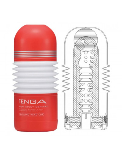 Мастурбатор Tenga Rolling Head Cup Вращающаяся Головка красный TOC-203