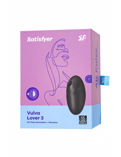 Вакуум-волновой бесконтактный стимулятор клитора Satisfyer Vulva Lover 3 чёрный 4018645