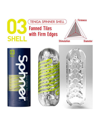 Мастурбатор Tenga Spinner Shell зеленый SPN-003