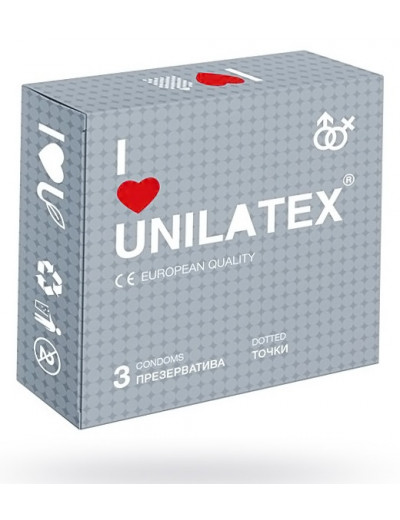 Презервативы Unilatex Dotted с точками №3 3017