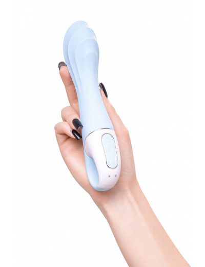 Нереалистичный вибратор Satisfyer Air Pump Vibrator 5 голубой J2018-252