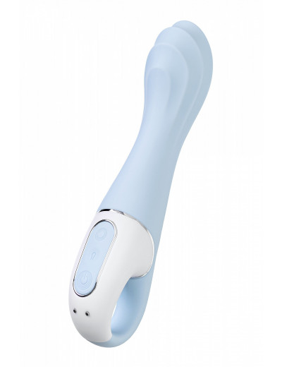 Нереалистичный вибратор Satisfyer Air Pump Vibrator 5 голубой J2018-252