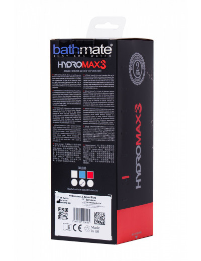 Гидропомпа Bathmate Hydromax 3 голубая 22 см BM-HM3-AB