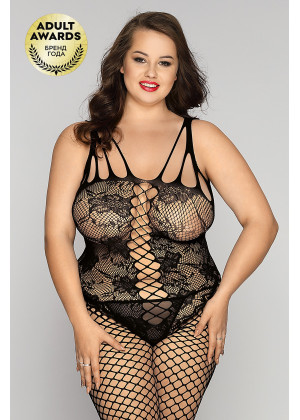 Костюм-сетка и стринги Candy Girl Kasandrah черные 2XL 843027-BLK-2XL