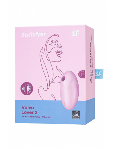 Вакуум-волновой бесконтактный стимулятор клитора Satisfyer Vulva Lover 3 розовый 4018652